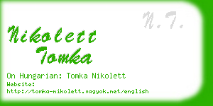 nikolett tomka business card